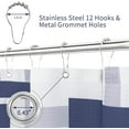 thumbnail image 3 of Shower Curtain Dark Blue,Modern Geometric Shower Curtain, Waterproof Shower Curtain and Bath Curtain for Bathroom, Textured Fabric Shower Curtain Set with 12 Hooks, Machine Washable,Very Peri, 3 of 5