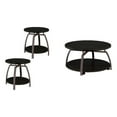 thumbnail image 1 of Dacre Ensemble de 3 Pcs Table Basse Ronde et Bout de Canapé Charbon Foncé, 1 of 8
