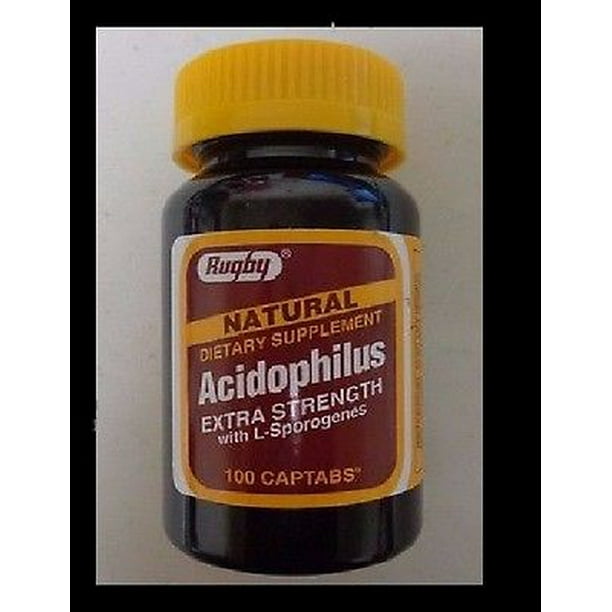 Rugby Acidophilus Extra Strength w/ LSporogenes 100 captabs Walmart