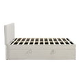 thumbnail image 6 of Queen Platform Bed with Storage, Wooden Platform Bed Frame Queen Size with Headboard, Lift Up Storage Bed, Queen Upholstered Bed with Hydraulic Storage System, Beige, 6 of 7