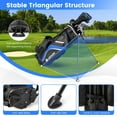thumbnail image 4 of Costway Lightweight Golf Stand Bag with 14 Way Top Dividers 6 Pockets Cooler Bag Rain Hood Blue, 4 of 10