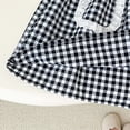 thumbnail image 4 of IVEYRTF Girls A Line Dress Long Sleeve Round Neck White Checkered Comfortable Soft Breathable Fabric Stylish Everyday Wear for Daily Travel Home Holiday Birthday Party Outfits(Black,5 Years), 4 of 7