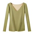 thumbnail image 2 of Top térmico de moda para mujer, ropa interior Calzoncillos Sueltos Top Lencería Poliéster Capa base Camiseta Pijamas para deporte Clima frío SG BLESIY  Capa base térmica, 2 of 8
