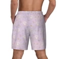 thumbnail image 2 of Lsque Mens Swim Trunks Shells Pearl Pattern - Bathing Suit Compression Liner - Beach Swim Shorts Swimwear - (S-3XL) - Stretch Quick Dry -Medium, 2 of 9