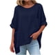 thumbnail image 1 of Mujeres Tops Color Sólido Manga Corta Malla Empalme V-Cuello Blusa Casual, Tops de Verano de las Mujeres, 1 of 8