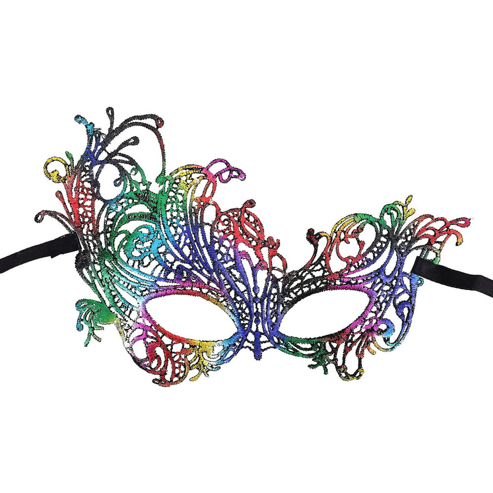 Women's Mythical Goddess Lace Phoenix Masquerade Mask, Rainbow_Phoenix ...