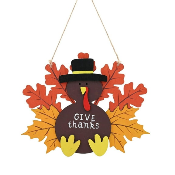 JVBTVB Toys, Wooden Turkey Thanksgiving Door Hanger - Fall - Themed Wooden Ornament for Indoor Outdoor DecorationHoliday Gifts