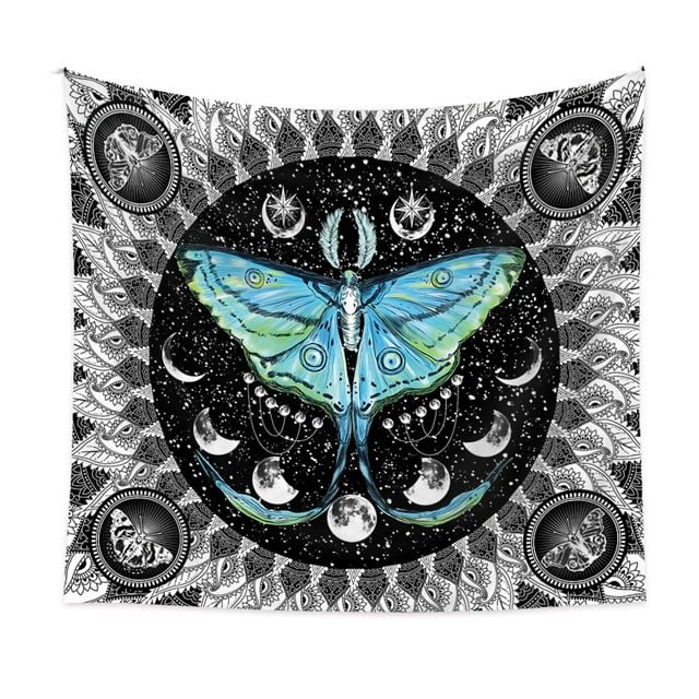 Tapiz de pared con diseño de mariposas, microtela, 150 x 130 cm, estética ambiental