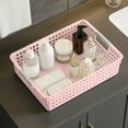 thumbnail image 6 of Fasiaou Plastic Multi-Purpose Storage Baskets with Waterproof Design for Bathroom and Toy Organization,Pink, 6 of 6