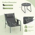 thumbnail image 3 of Gymax 3 Piece Patio Set Outdoor Table & Chairs Bistro Set Small Front Porch Balcony Furniture, 3 of 10
