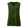 thumbnail image 4 of Moda mujer damas cuello en V suelta Tops Casual camiseta sin mangas blusa chaleco Pompotops  lopia998410, 4 of 5