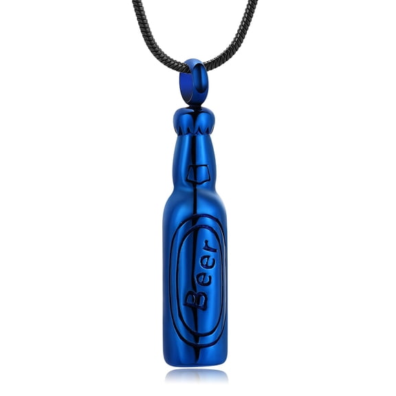 Beer Bottle Urn Pendant Cremation Jewelry for Ashes Holder Memory Necklace Memorial Jewelry for Men Ashes Keepsake