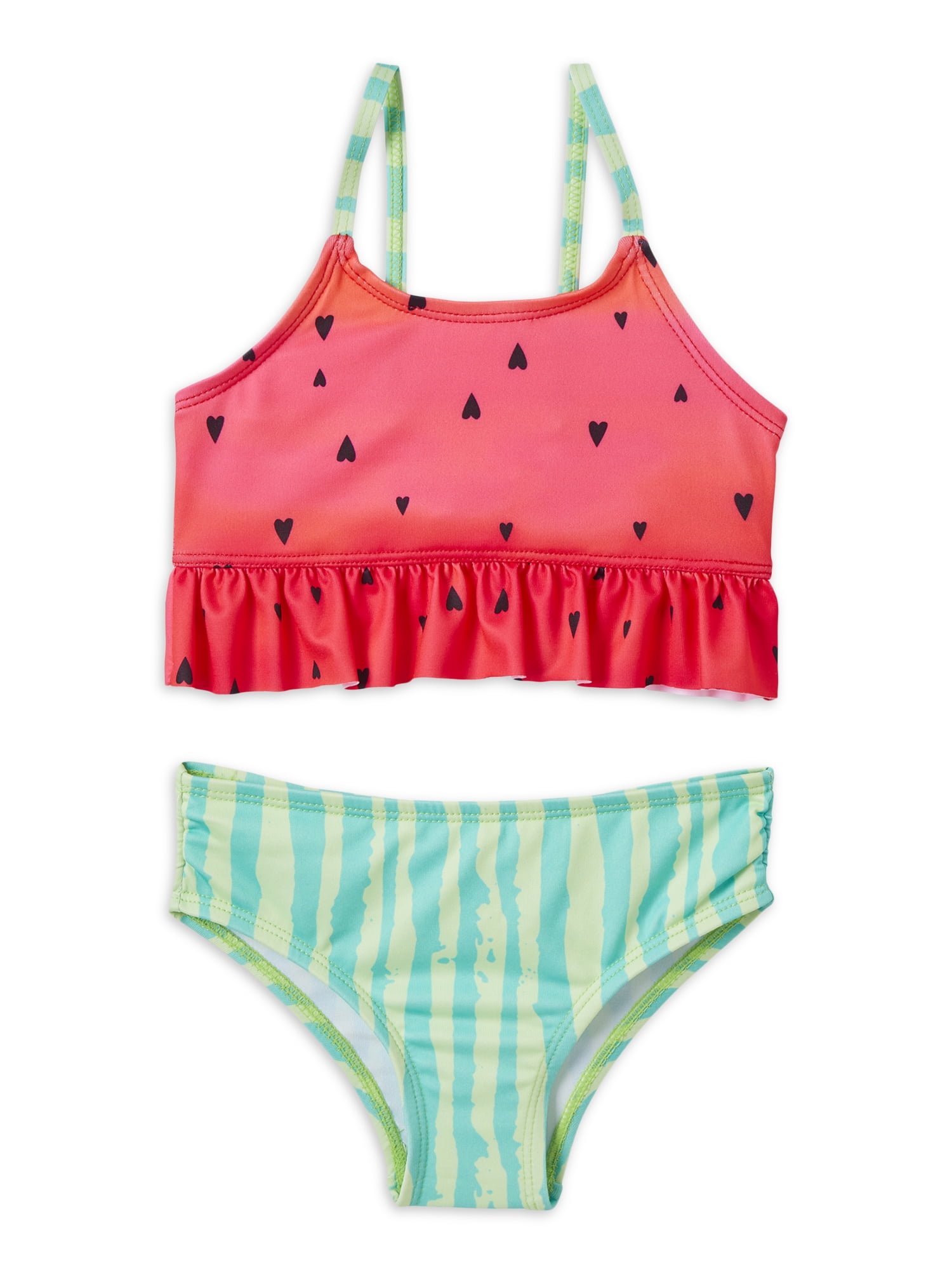 Pink Platinum Toddler Girl Watermelon Print 2Pc Swimsuit, Sizes 2T-5T ...