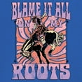 thumbnail image 3 of Blame it All On My Roots T-Shirt Vintage Country Fair Rodeo Cowgirl Women's Tee, 3 of 7