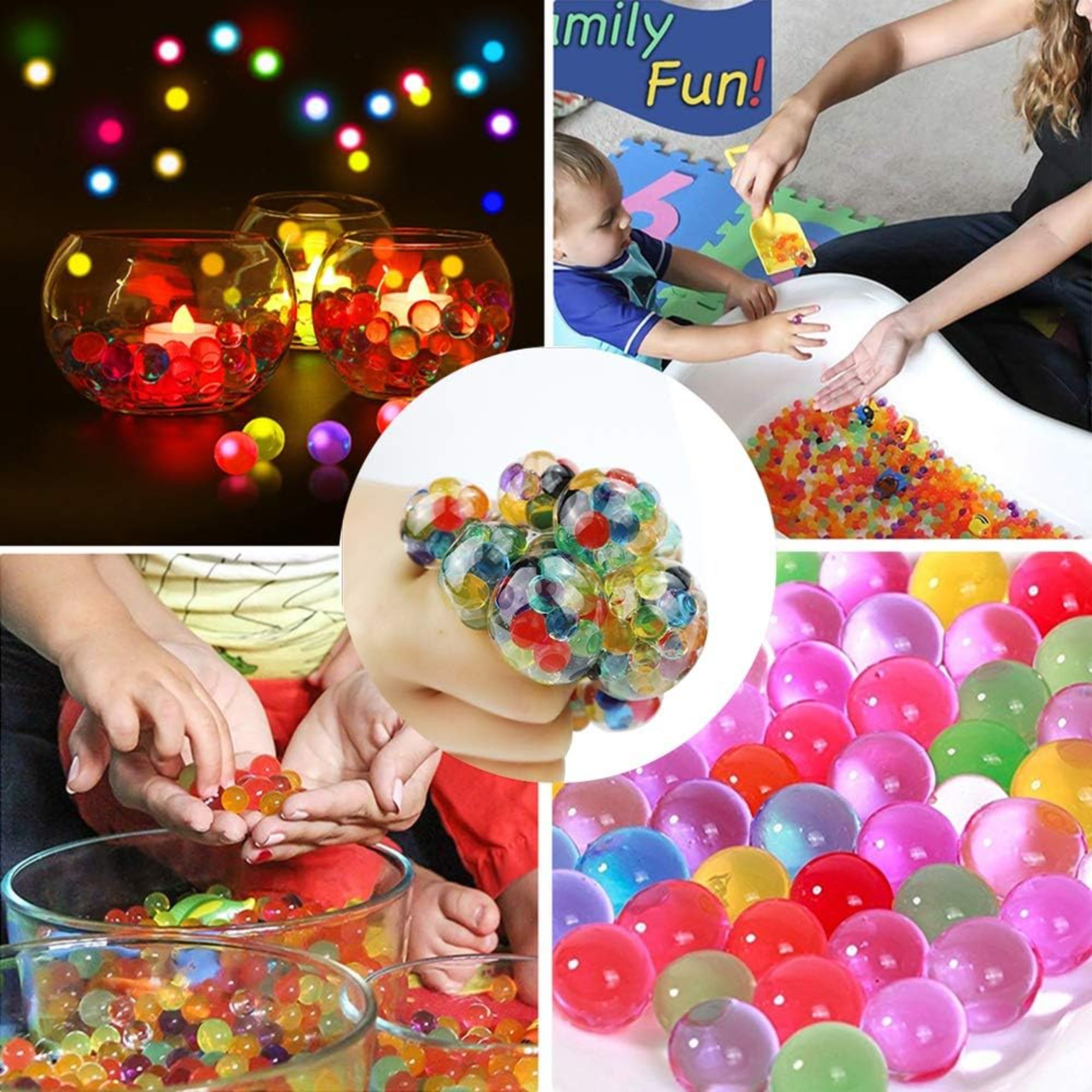WOWMTN DCTB  LED Anti-Stress Squeeze Ball (12-Pack), Home Office School Hand Sports Small Toys