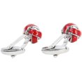 thumbnail image 4 of High Quality Cufflinks Cuff Nails Men's Red Twist Cufflinks (2set, red), 4 of 5