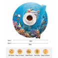 thumbnail image 6 of 15 Inch Round Placemats Set of 4, Funny Diving Pig Non Slip Heat Insulation PP Table Mats, Ocean Sea Coastal Coral Fish Marine Life Washable Place Mats for Kitchen Dining Party Table Decor, 6 of 7