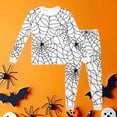 thumbnail image 2 of Tisuna Child Girl'S Diy Doodle Long Sleeve Halloween Pajamas Set Spider Web Print Crewneck Tops And Long Pants Pjs Set Soft Comfortable Kids Halloween 2 Pieces Loungewear For Age 2-10 Years, 2 of 4