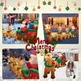 thumbnail image 6 of 12ft Christmas Inflatable Santa Claus on Sleigh with 3 Reindeer and Gift Boxes, 9 LED Lights Built-in Blow up Xmas Inflatables Decoration for Outdoor Garden Lawn Yard, 6 of 7