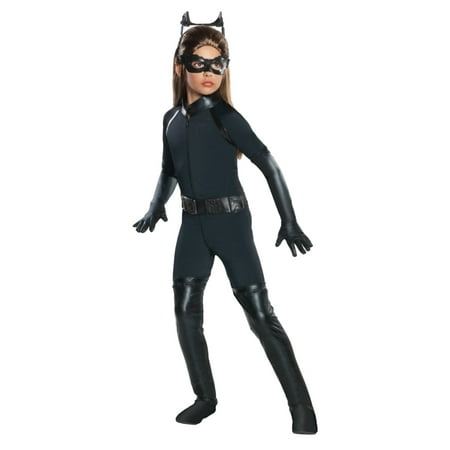 Batman The Dark Knight Rises Girls Catwoman Halloween Costume Dress Up Outfit M