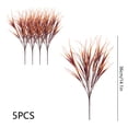 thumbnail image 3 of 5 Pcs Artificial Fall Grass Stems, Lifelike Plastic Autumn Foliage Branches, Bendable Fake Greenery Picks for Vase Arrangement, Farmhouse Home Table Decor for Thanksgiving & Fall Party, 3 of 6