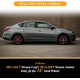 thumbnail image 7 of 16 inch Hubcap,2011-2017 Nissan Leaf,2013-2019 Nissan Sentra Style Wheel Cover,10 Spoke Style aftermarket replacement for 40315-3NF0B,Black Lacquer & Red Lacquer, 7 of 7