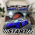 thumbnail image 2 of Erosebridal Teens Racing Car Sheet Set Twin,Extreme Sports Bedding Sets Twin Size,Fast Car Decor,Breathable,3pcs, 2 of 7