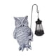 thumbnail image 2 of Estatuilla de búho Colamx decoración exterior luz solar gris, 2 of 8