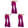 thumbnail image 1 of Baohd Stretchy Woman Pants Wide Application Multiple Sizes Available High Waist purple 3XL 3Set, 1 of 6