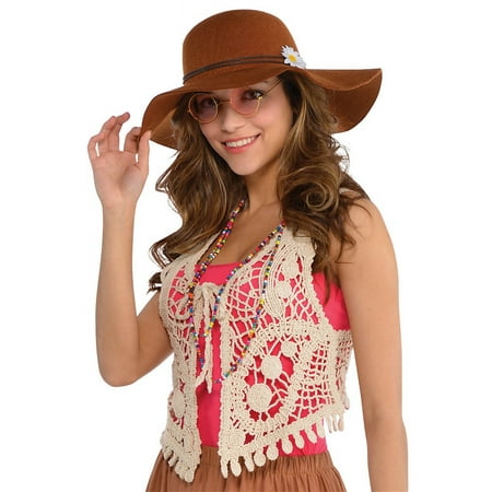 Festival Crochet Vest Adult Costume Accessory -