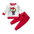 thumbnail image 2 of Seyurigaoka Girls Clothes Set, Tops with Ice-cream Pattern+Solid Color Trousers, 2 of 10
