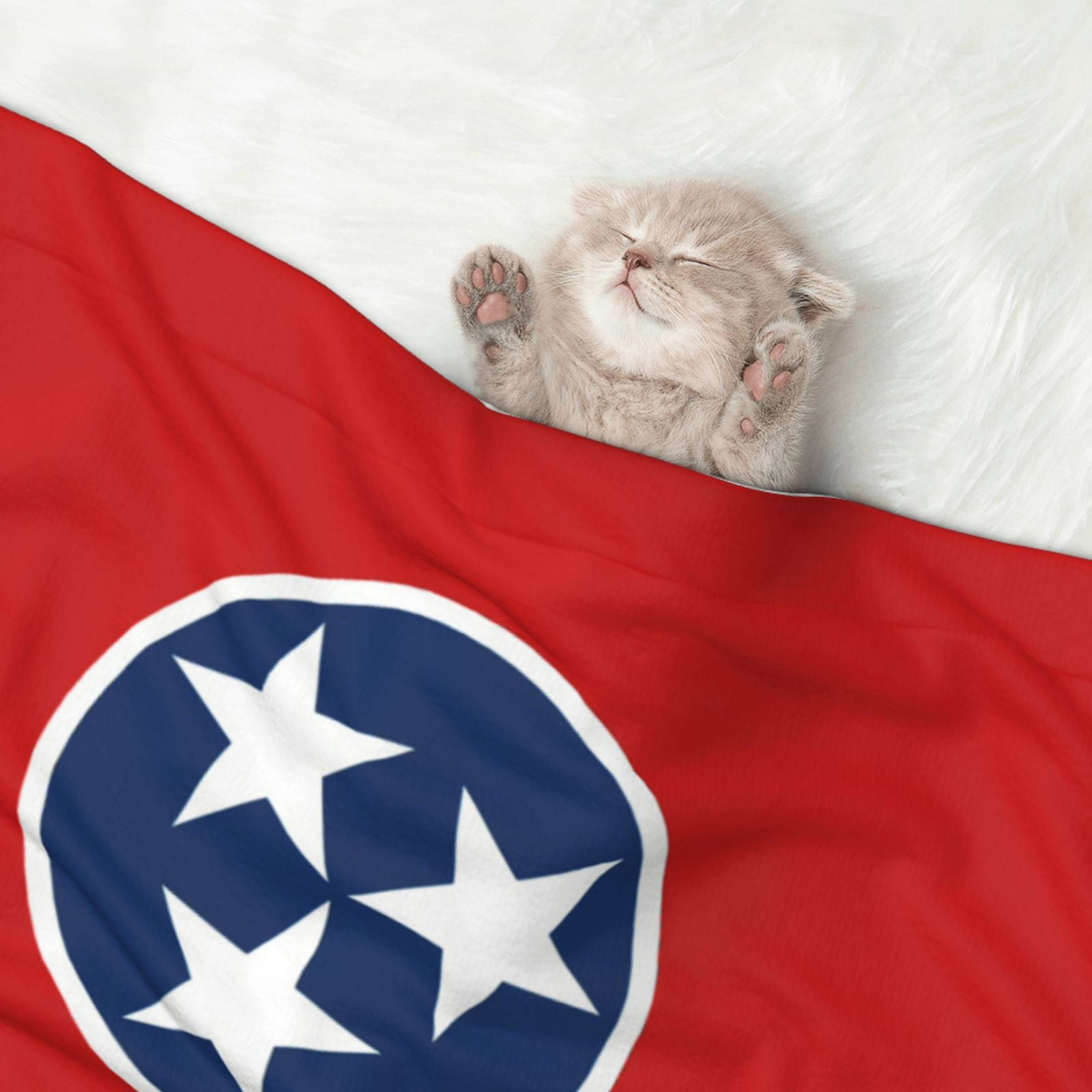 Tennessee Flag Dog Blanket Soft Warm Flannel Cat Blanket Great Pet Throw for Cats Puppy Small Medium Large Dog