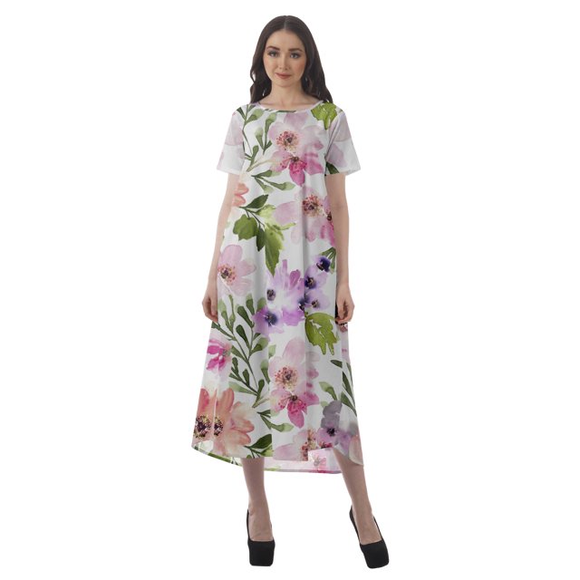 Moomaya Robes d'Été Imprimées Décontractées pour Femmes, Vêtements de Mariage