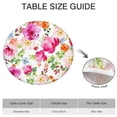 thumbnail image 6 of Pioneer Flower Floral Print Pattern Round Fitted Tablecloth with Elastic Edge,Dining Table Cover Waterproof,Outdoor Round Tablecloth for Camping,Dining,Indoor and Outdoor, 6 of 7
