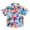 Blue, variant on KAUOD Baby Boy Button Down Hawaiian Shirts Short Sleeve Cool Cartoon Print Aloha Dress Tops T-Shirt with Pocket 18M-5T