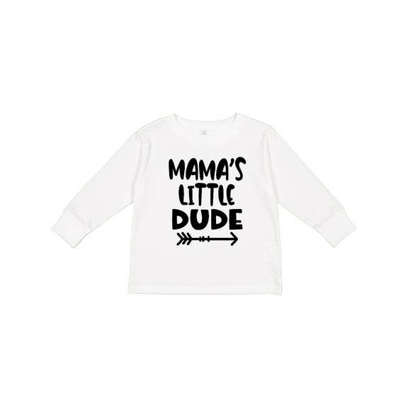 Inktastic Mama's Little Dude with Arrow Boys Long Sleeve Toddler T-Shirt