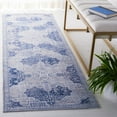 thumbnail image 3 of SAFAVIEH Tucson Jantar Traditional Machine Washable Runner, 2'6" x 8', Grey/Navy, 3 of 9