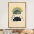 thumbnail image 3 of IDEA4WALL Frame Wall Art Gold, Green & Black Semi Circle & Line Art Mid-Century Modern Display Abstract Shapes Illustrations Wall Decor Boho Chic Minimal for Living Room, Office - 24"x36" Natural, 3 of 5