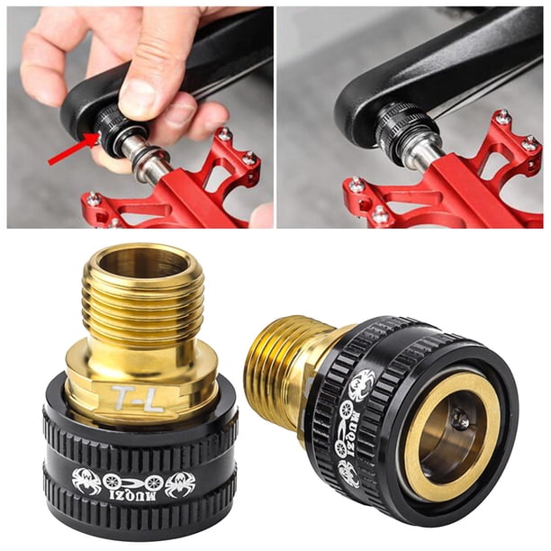 2 espaciadores de pedal de extensión de Pedal izquierdo y derecho, rosca de material acero de 9/16 '', adaptador de 20mm, extensión de Pedal de eje para Oro DYNWAVEMX Extensores de pedal de bicicleta