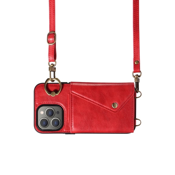 Crossbody Phone Case for iPhone 15 Pro Max, Adjustable and Removeable Shoulder Strap 47"