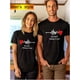 thumbnail image 1 of Camiseta de pareja con estampado de ECG 'Te amo' - 100 % algodón, manga corta, cuello redondo informal para hombres y mujeres - Ropa de verano perfecta y regalo. Camiseta para adultos, hombres, mujere, 1 of 5