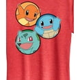 thumbnail image 3 of Pokémon - Squirtle Bulbasaur Charmander Group - Women's Short Sleeve Graphic T-Shirt, 3 of 5