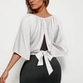 thumbnail image 4 of Nmnitkp Spring Tops for Women Going Out Tops for Women Multicolor Womens Tops Off Shoulder Batwing Sleeve Casual Tops for Women Cropped Design, 4 of 7
