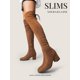 thumbnail image 5 of Botas de ante marrón sobre la rodilla para mujer DREAM PAIRS Laurence, 5 of 8