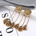 thumbnail image 6 of Indian Jhumka Jhumki Ethnic Dangle Earring for Women Vintage Long Tassel Bell Drop Earrings Boho Flower Beaded Bollywood Jewelry Boho Traditional Oxidized Antique Festival Party Gift for Lady, 6 of 7