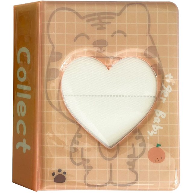 Mini álbum de fotos de 3 pulgadas, soporte para tarjetas fotográficas para cámara Fujifilm Instax, soporte para tarjetas fotográficas con forma de corazón de amor, soporte para libros para tarjet