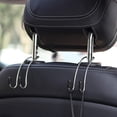 thumbnail image 4 of Ganchos para reposacabezas de asientos de vehículos GM, ganchos para colgar bolsos, billeteras, comestibles, ganchos organizadores para asiento trasero, paquete de 2, color negro, 4 of 5