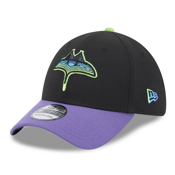 Men's New Era Black Tampa Bay Rays 2023 City Connect 39THIRTY Flex Hat