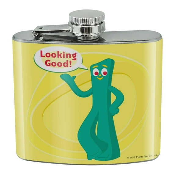 Looking Good! - Gumby Stainless Steel 5oz Hip Drink Kidney Flask