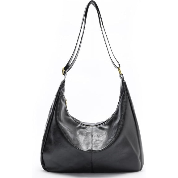 mirlewaiy Hobo Bags for Women, Ultra Soft Foldable Vegan Leather Shoulder Handbag, Stylish Slouchy Tote Purses